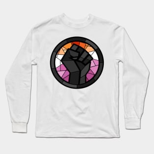 BLM Stained Glass Fist (Lesbian) Long Sleeve T-Shirt